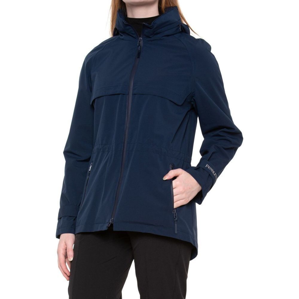 Pendleton Women Paradise‎ Ripstop Anorak Jacket Size XS Navy Hooded Zip Up